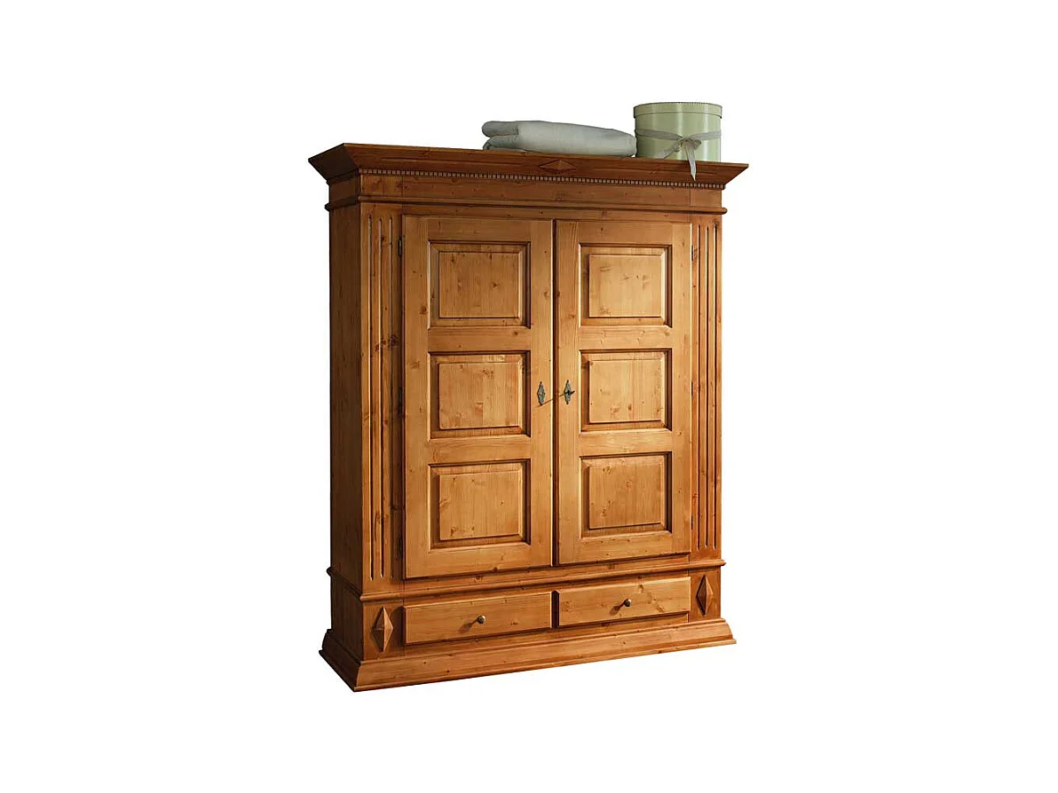 Bauernschrank aus Fichte Massivholz abschließbar