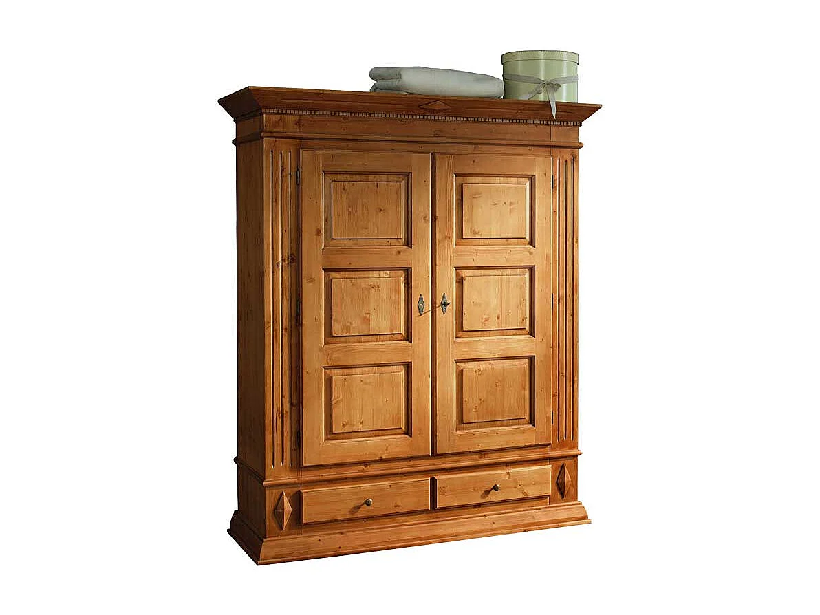 Bauernschrank aus Fichte Massivholz abschließbar