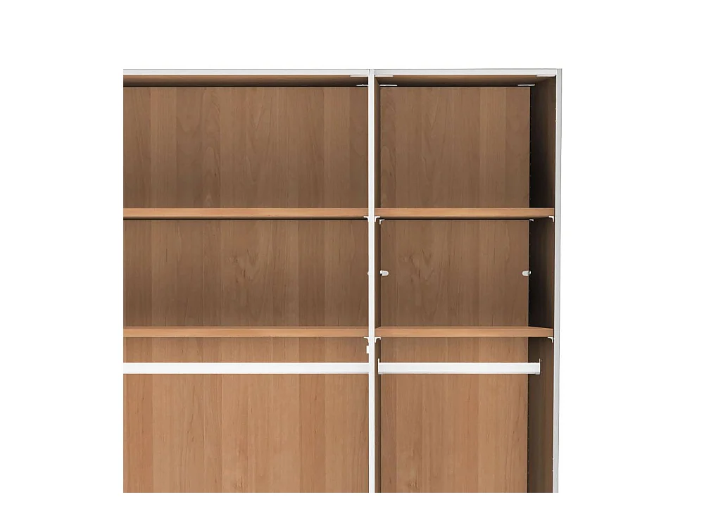 Drehtürenkleiderschrank Schlafzimmerkleiderschrank mit Spiegel teilmassiv