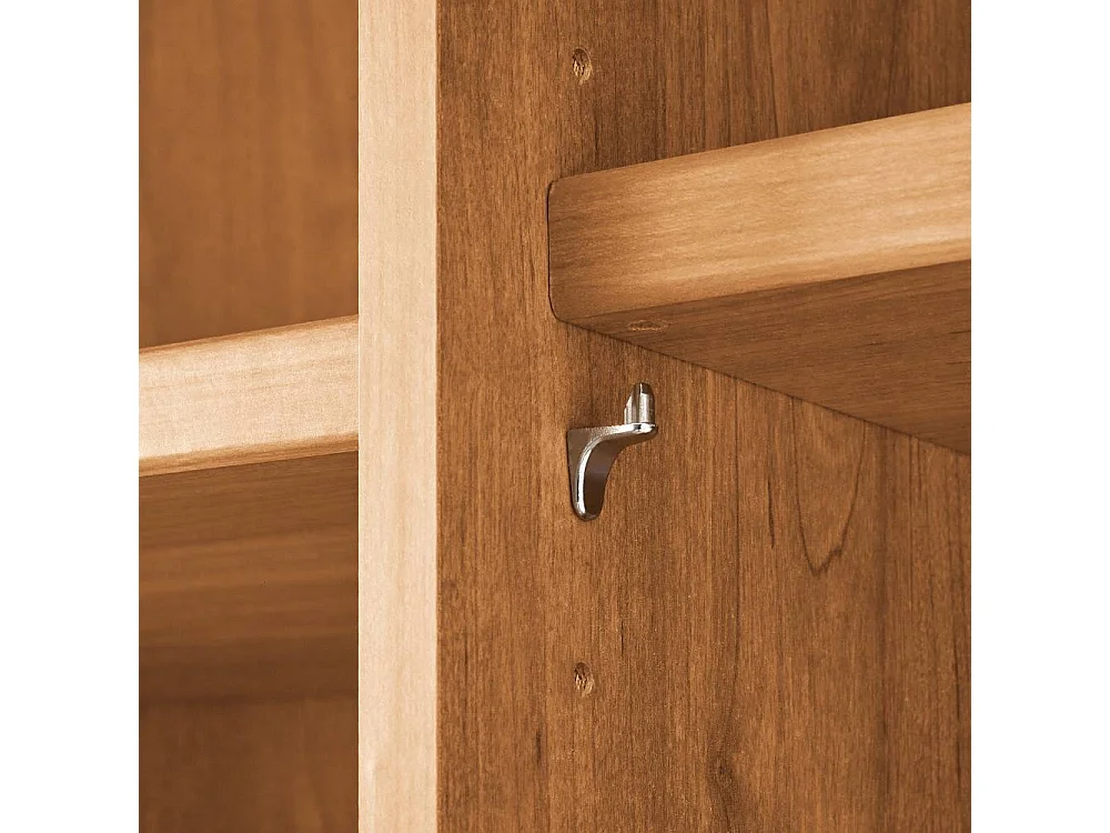 Drehtürenkleiderschrank Schlafzimmerkleiderschrank mit Spiegel teilmassiv