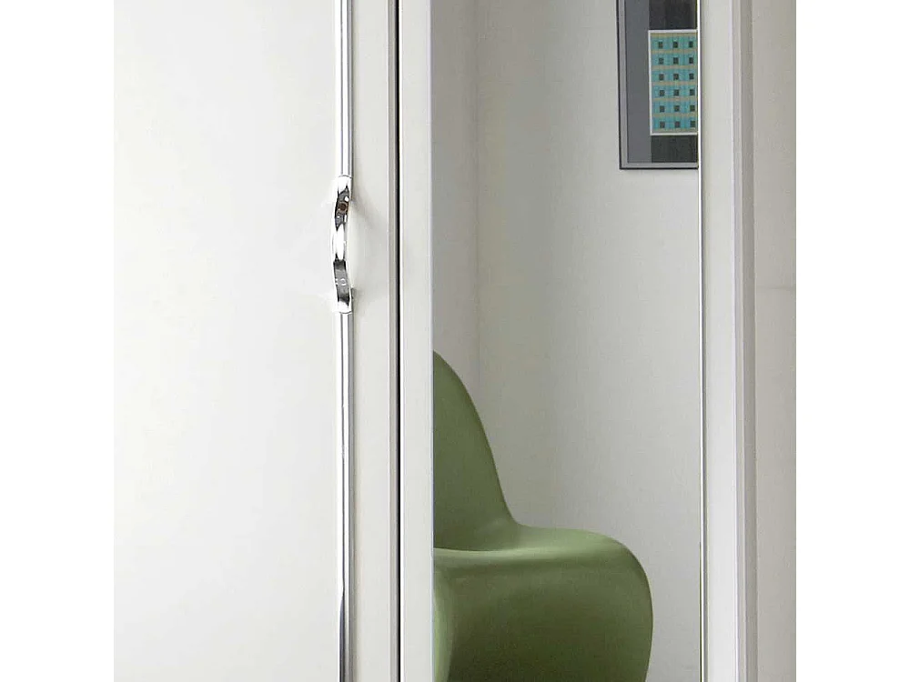 Gästezimmer Schrank weiß mit zwei Schubladen Spiegeltür