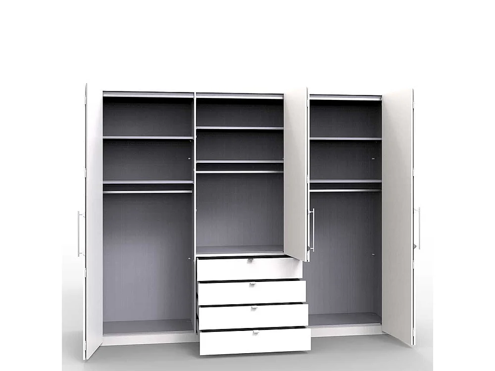 Kombi Schlafzimmerkleiderschrank 3 türig mit Schubladen Eiche Sägerau