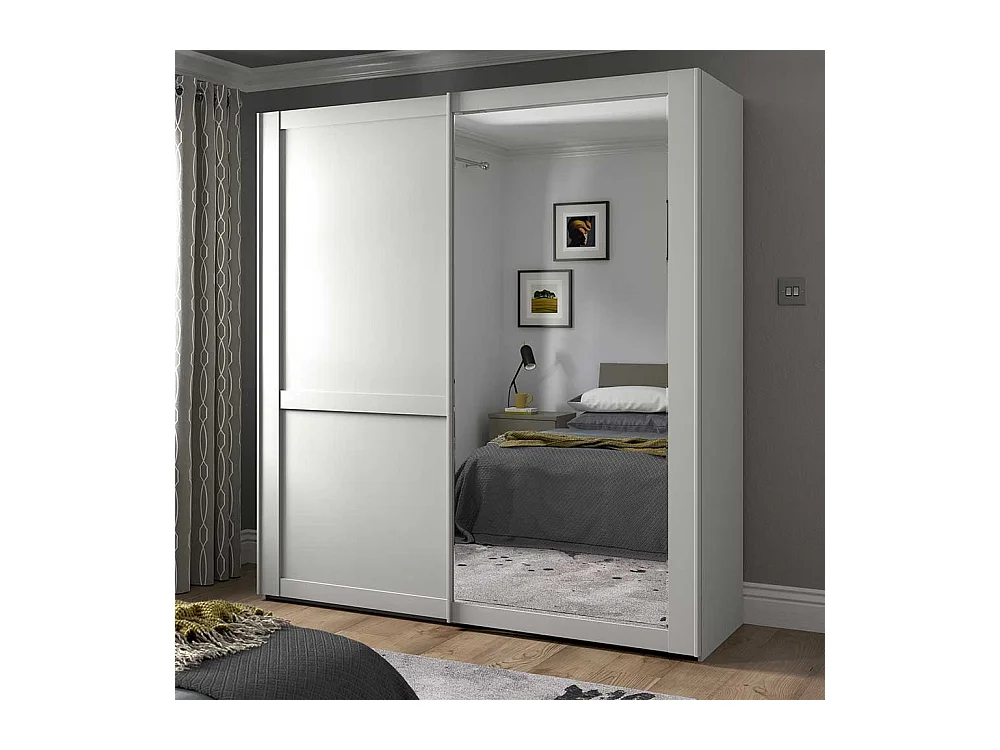 Schiebeschrank weiss Landhaus Made in Germany Spiegel