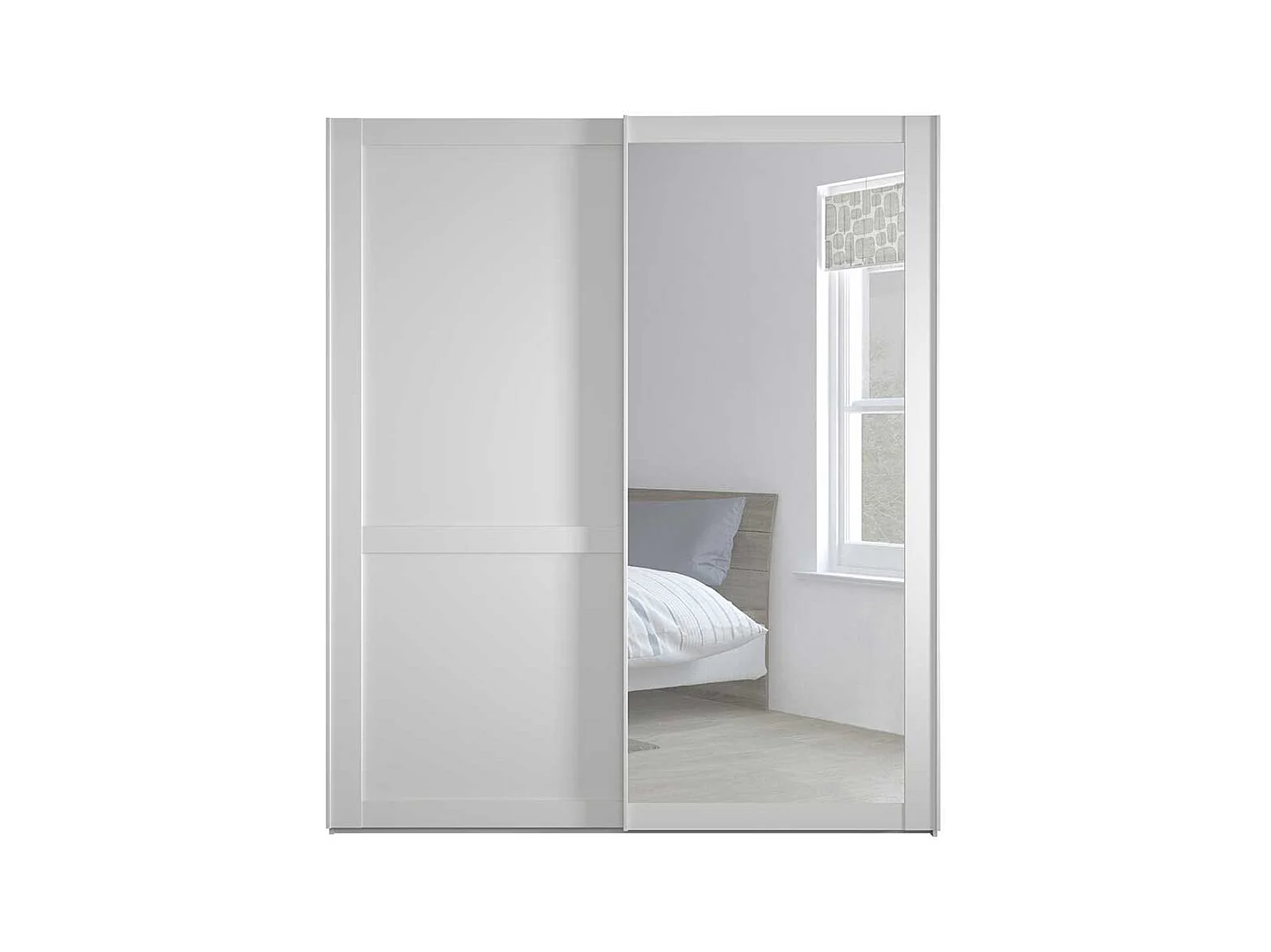 Schiebeschrank weiss Landhaus Made in Germany Spiegel