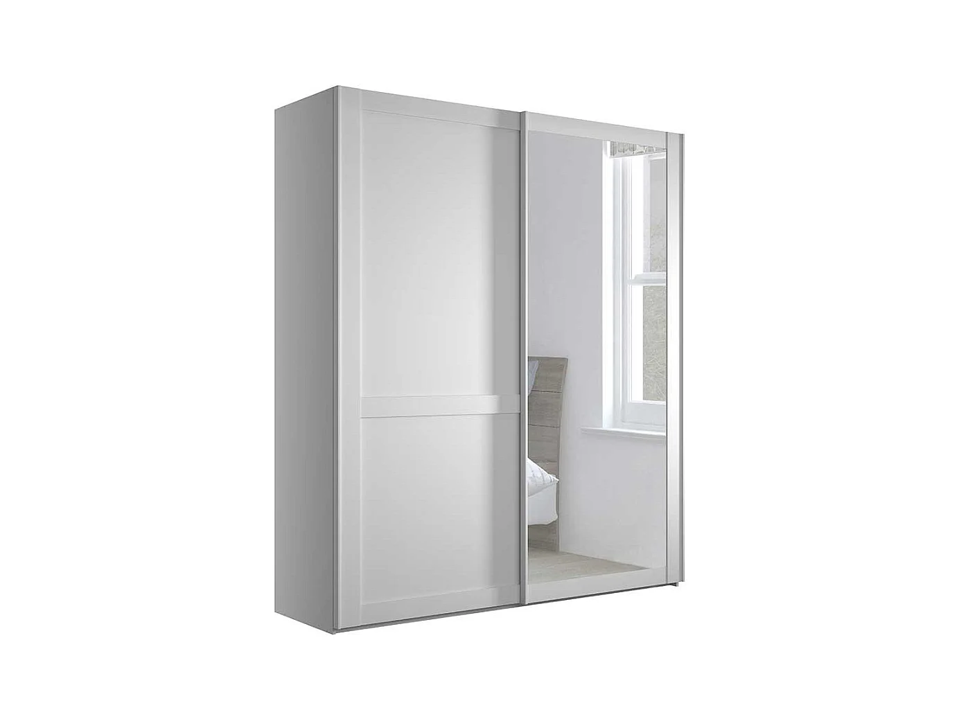 Schiebeschrank weiss Landhaus Made in Germany Spiegel