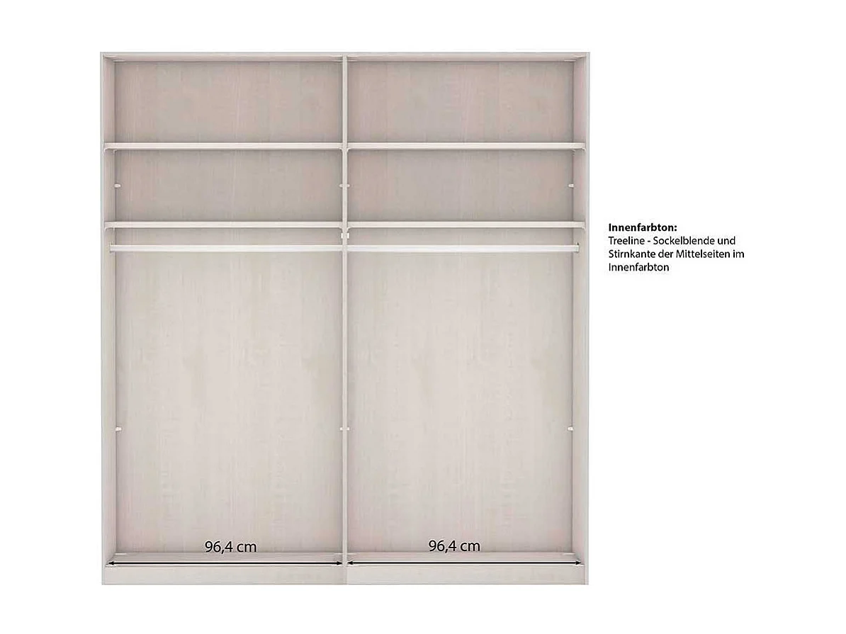 Schiebeschrank weiss Landhaus Made in Germany Spiegel