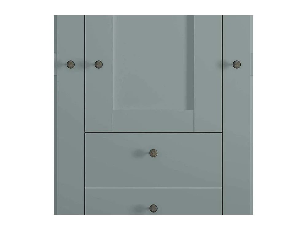 Landhausschrank Schlafzimmer in Graugrün 150 cm breit - 216 cm hoch
