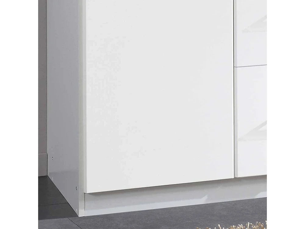 Jugendkleiderschrank mit Spiegeltür in Weiß 91x199x58 cm