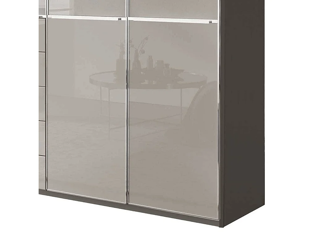 Drehtürenkleiderschrank Schrank in modernem Design Front glasbeschichtet