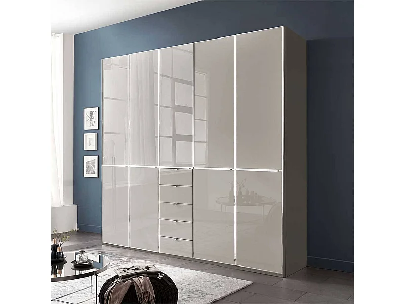 Drehtürenkleiderschrank Schrank in modernem Design Front glasbeschichtet