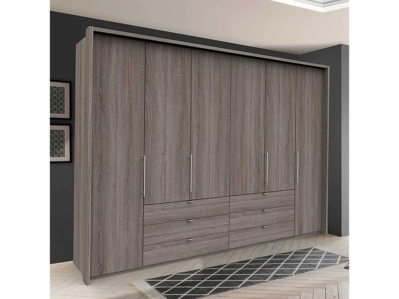 Schlafzimmerkleiderschrank mit sehr viel Stauraum Eiche Trüffelfarben