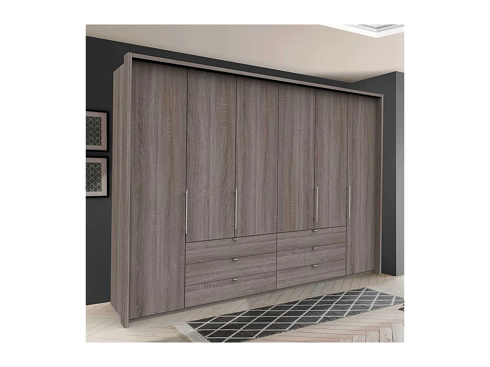 Schlafzimmerkleiderschrank mit sehr viel Stauraum Eiche Trüffelfarben