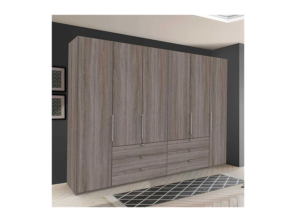 Schlafzimmerkleiderschrank mit sehr viel Stauraum Eiche Trüffelfarben