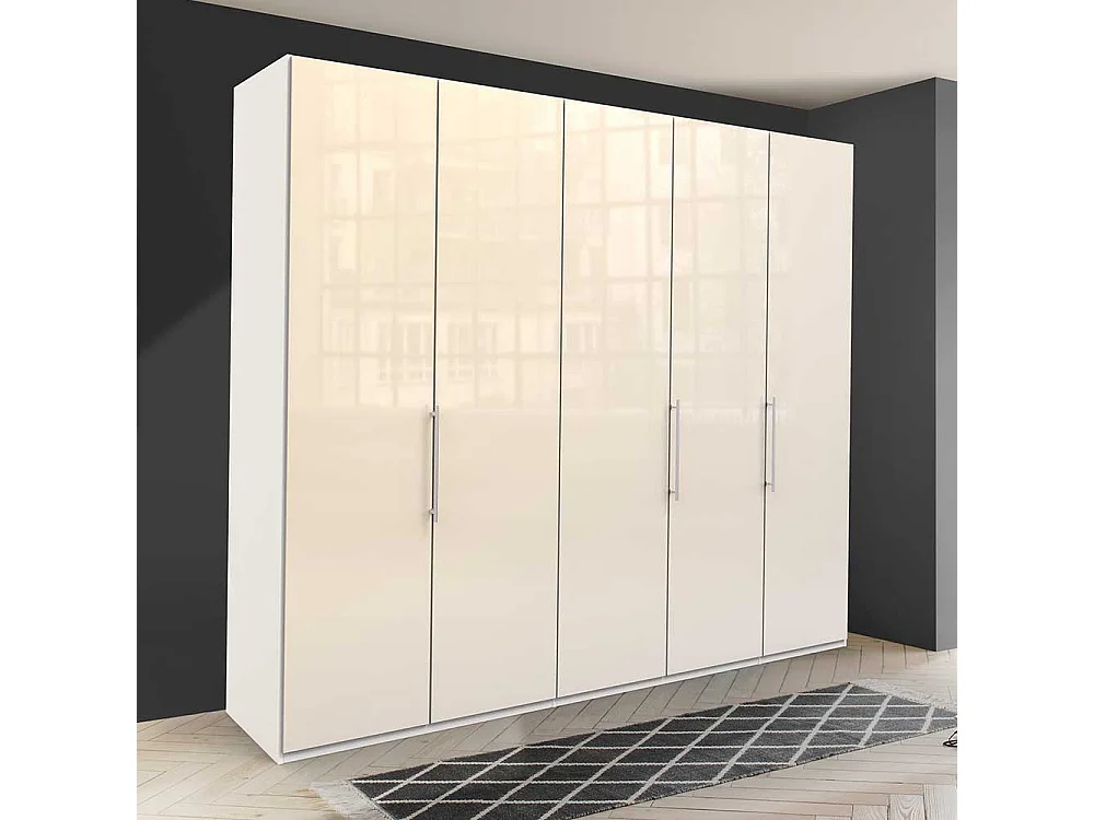 Schlafzimmerkleiderschrank in Cremefarben 3 türig