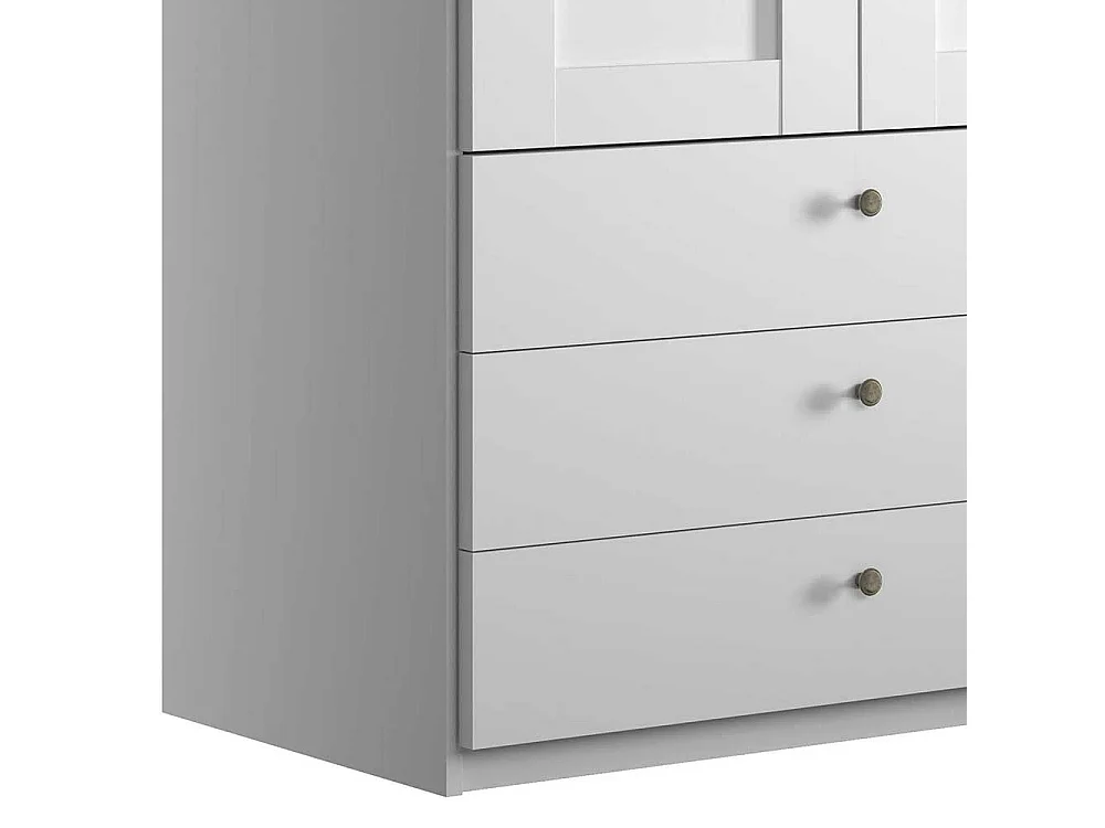 Schrank für Schlafzimmer weiß im Landhausstil 100 cm breit