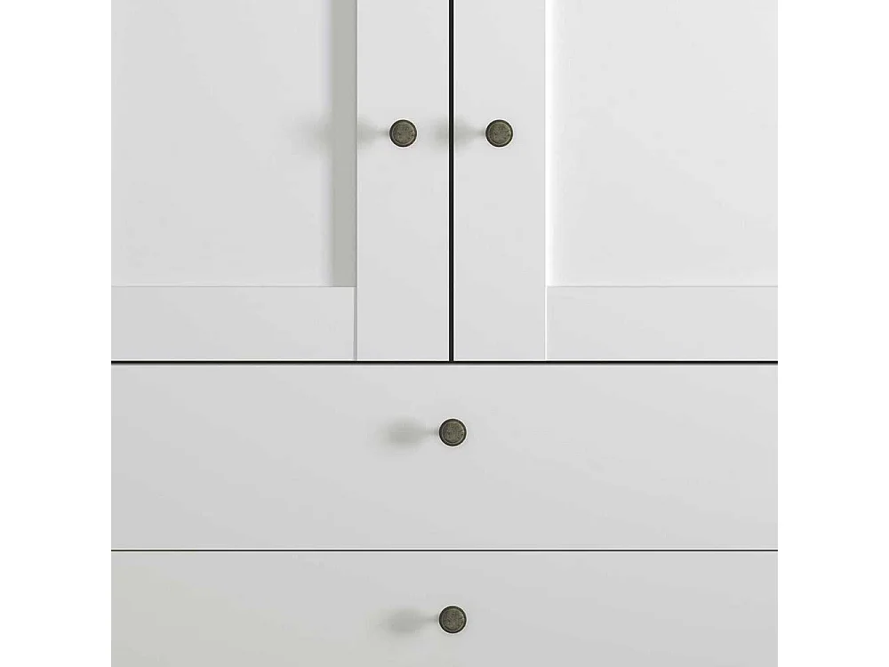 Schrank für Schlafzimmer weiß im Landhausstil 100 cm breit