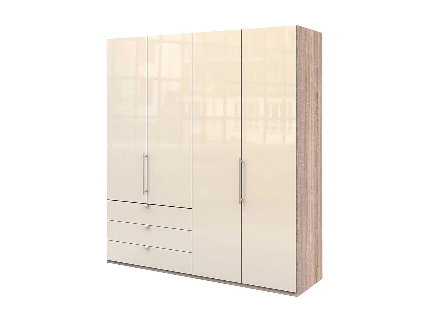 Gleittüren Panoramaschrank mit viel Stauraum glasbeschichtet