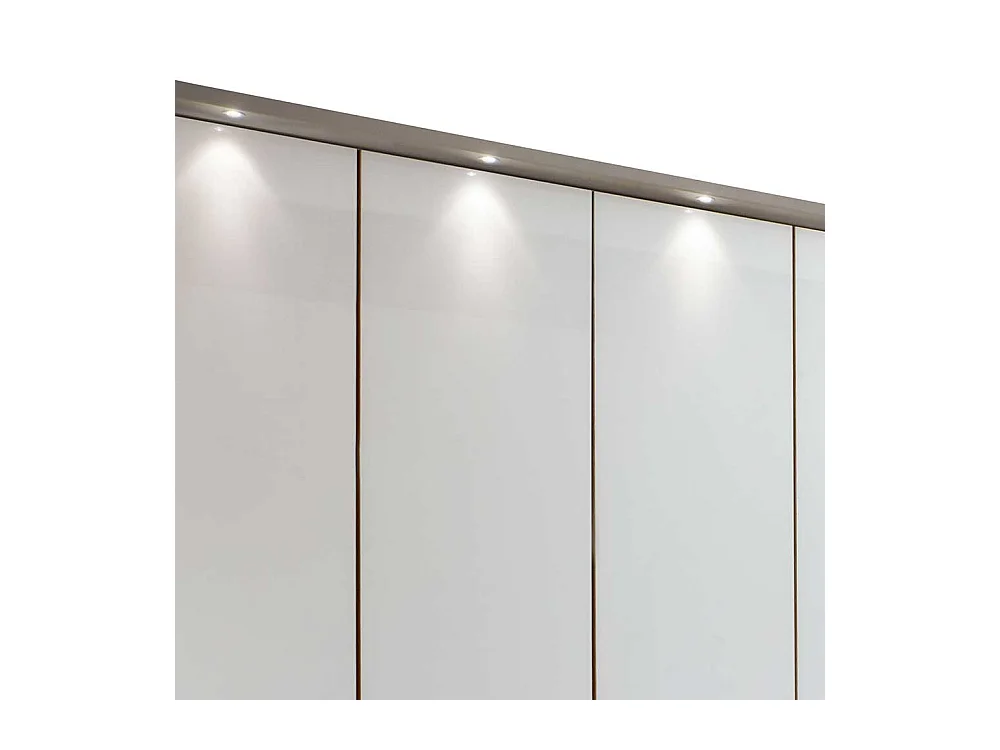 Schlafzimmerkleiderschrank in Hellgrau und Weiß Falttüren