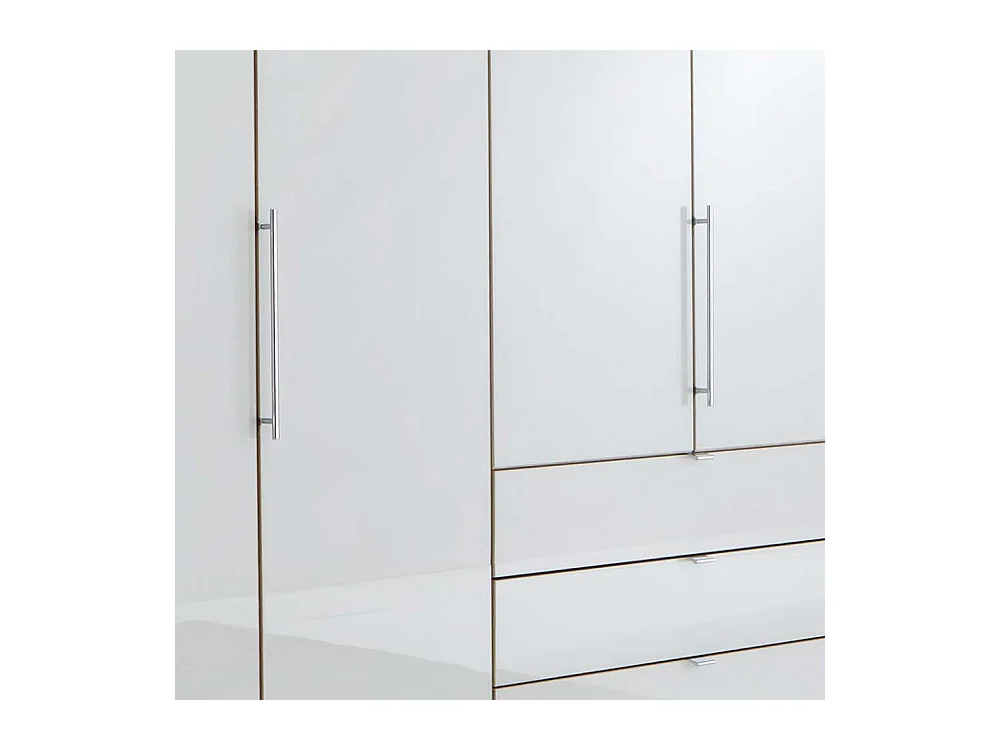 Schlafzimmerkleiderschrank in Hellgrau und Weiß Falttüren