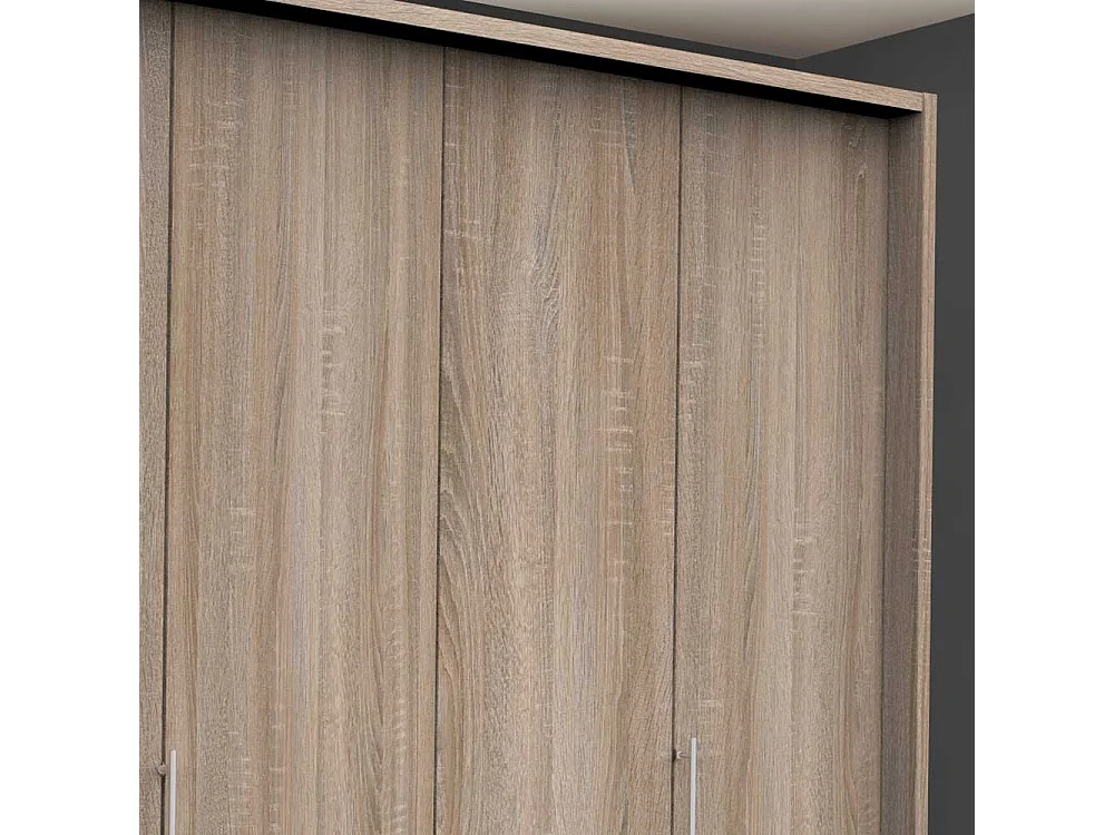XL Ankleideschrank mit Falttüren und Schubladen Eiche Sägerau