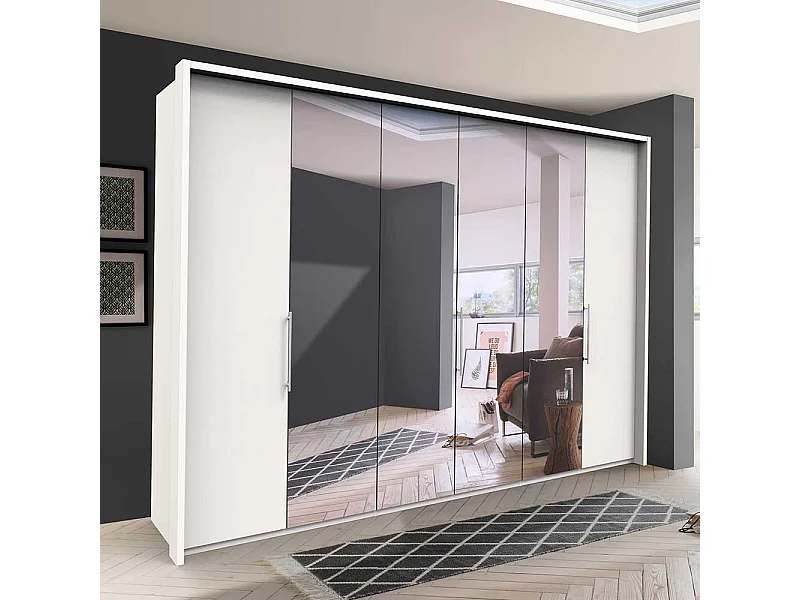 Spiegelschrank mit Falttüren Weiß