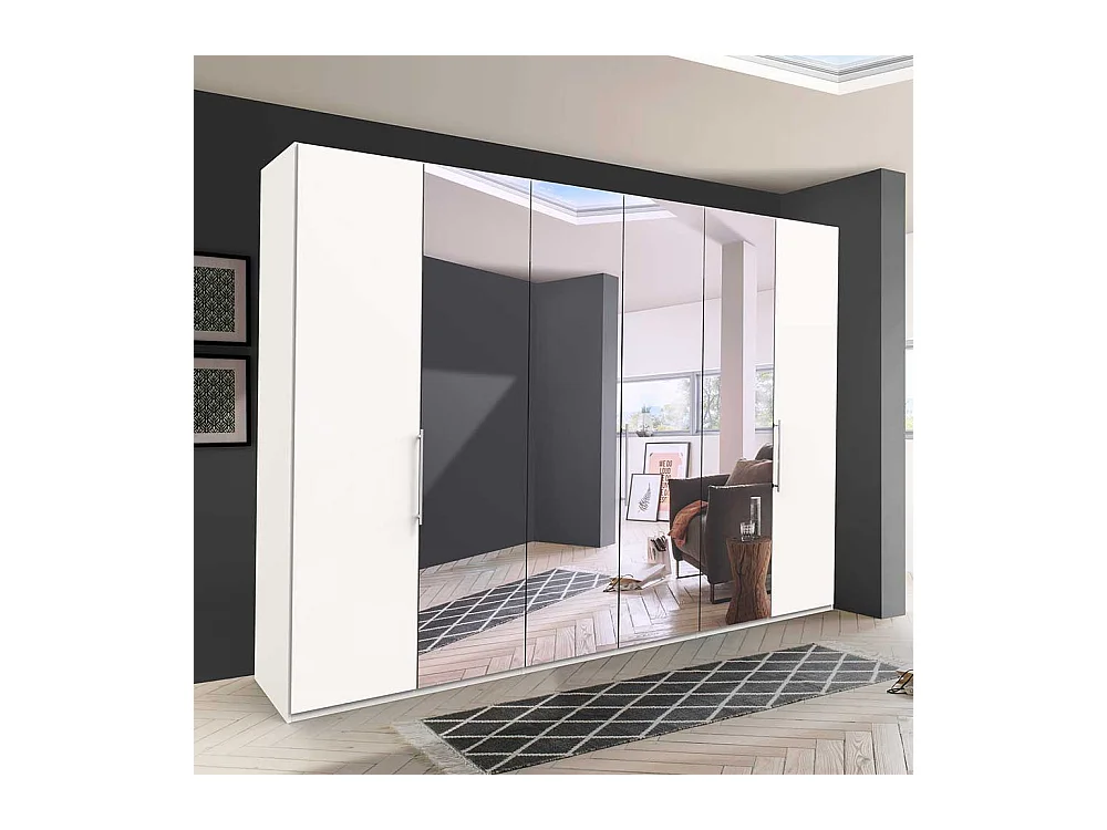 Spiegelschrank mit Falttüren Weiß