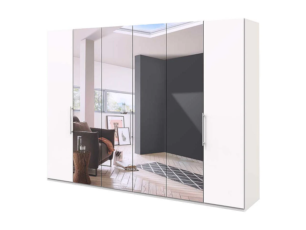 Spiegelschrank mit Falttüren Weiß