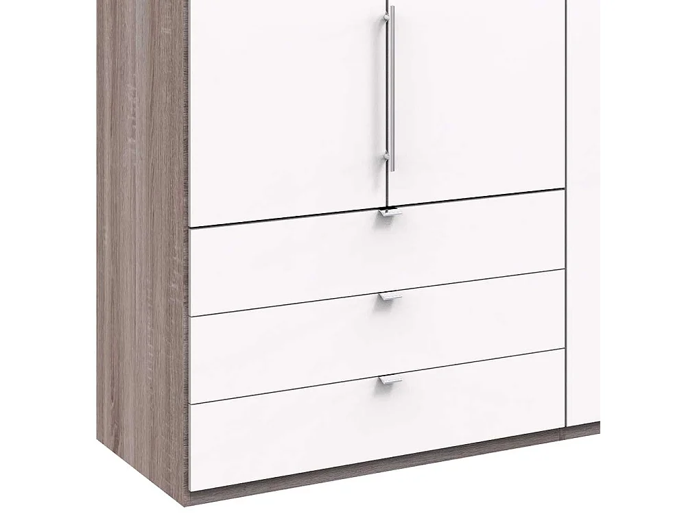 Moderner Gleittüren Schrank mit drei Schubladen foliert