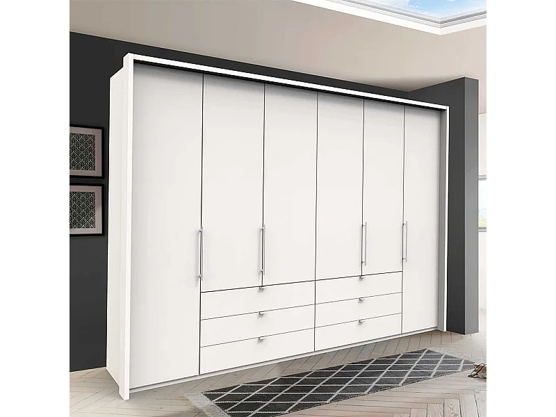 Schlafzimmerkleiderschrank in Weiß 4 türig