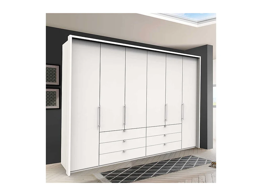 Schlafzimmerkleiderschrank in Weiß 4 türig
