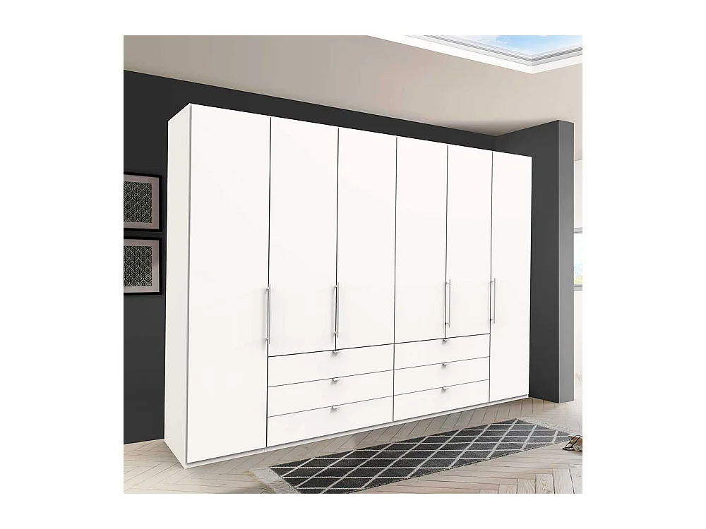 Schlafzimmerkleiderschrank in Weiß 4 türig