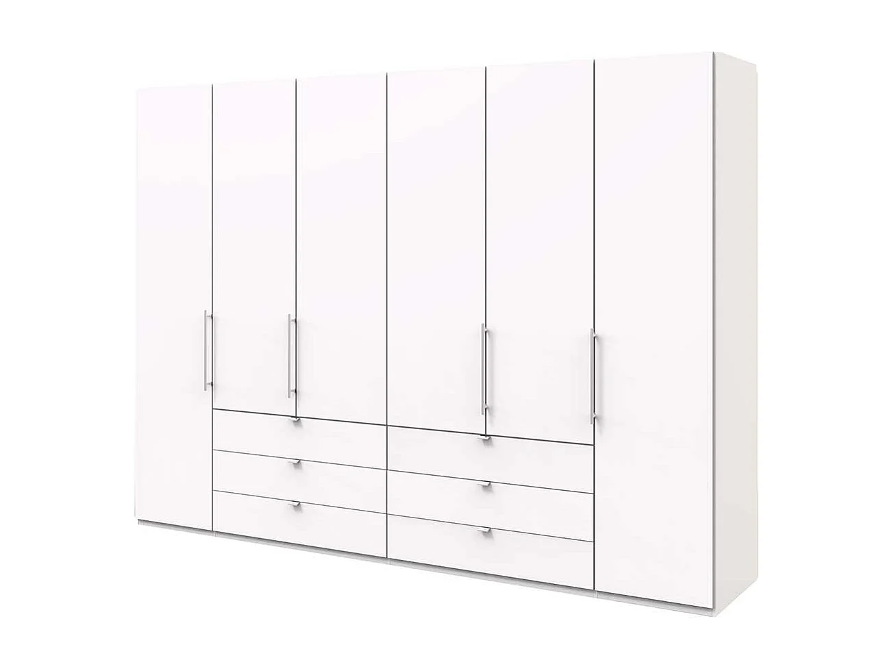 Schlafzimmerkleiderschrank in Weiß 4 türig