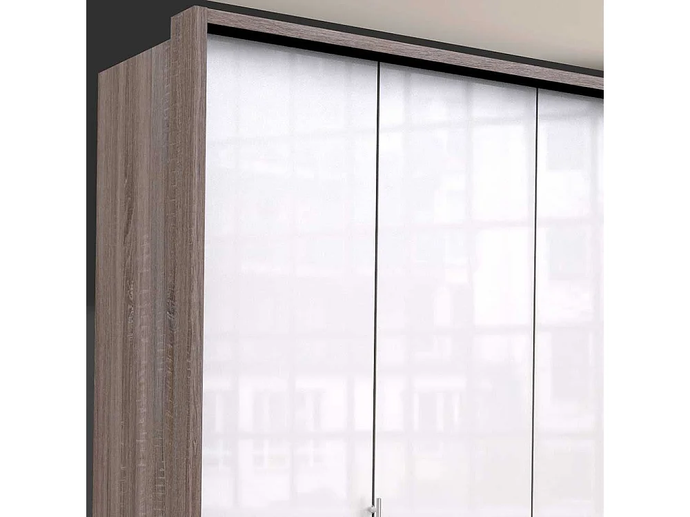 Jugendschrank mit Falttüren und Schubladen Front glasbeschichtet