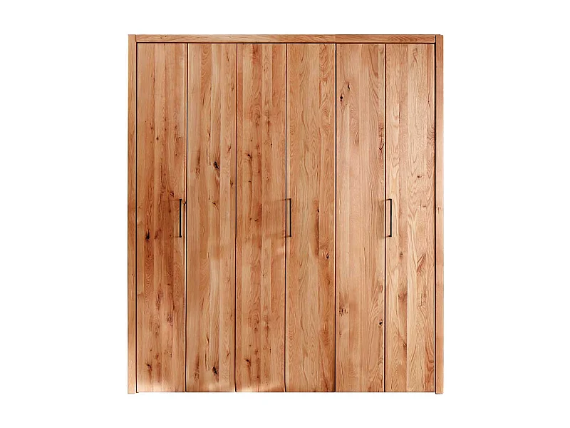 Schrank Holz aus Wildeiche massiv drei Falttüren