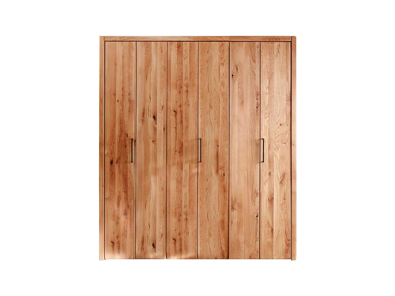 Schrank Holz aus Wildeiche massiv drei Falttüren