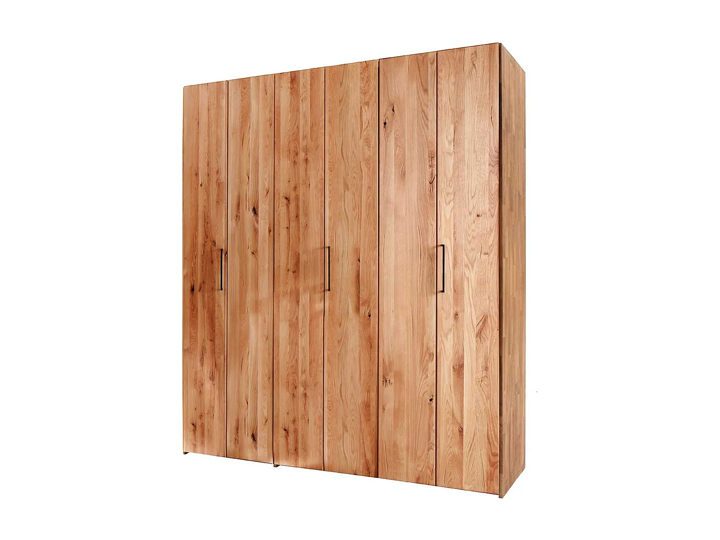 Schrank Holz aus Wildeiche massiv drei Falttüren