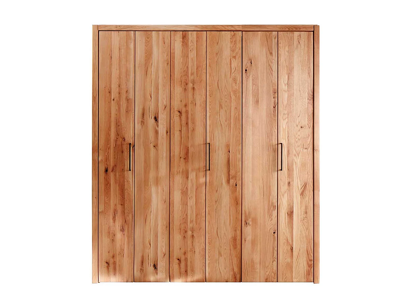 Schrank Holz aus Wildeiche massiv drei Falttüren