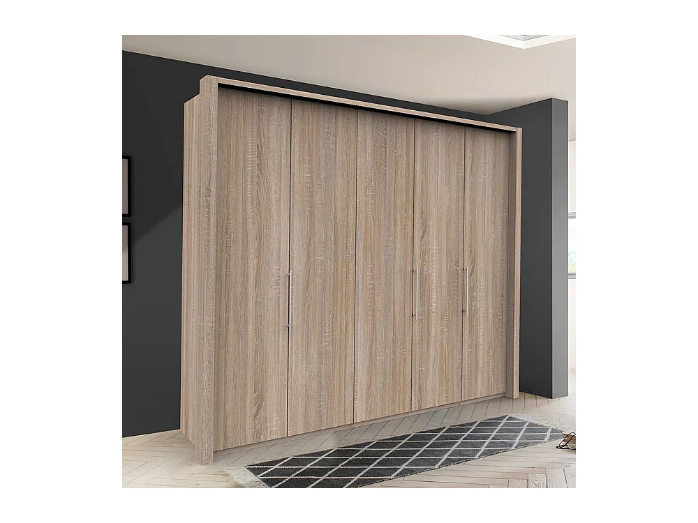 Schlafzimmerkleiderschrank in Eiche Sägerau Falttüren