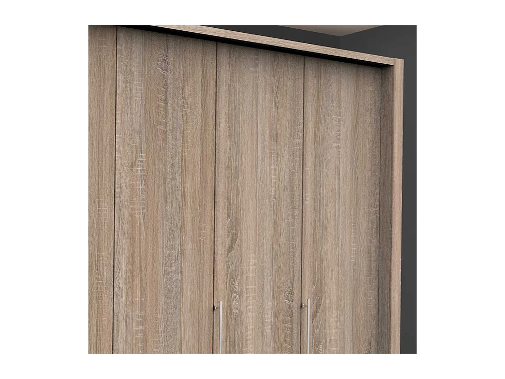 Schlafzimmerkleiderschrank in Eiche Sägerau Falttüren