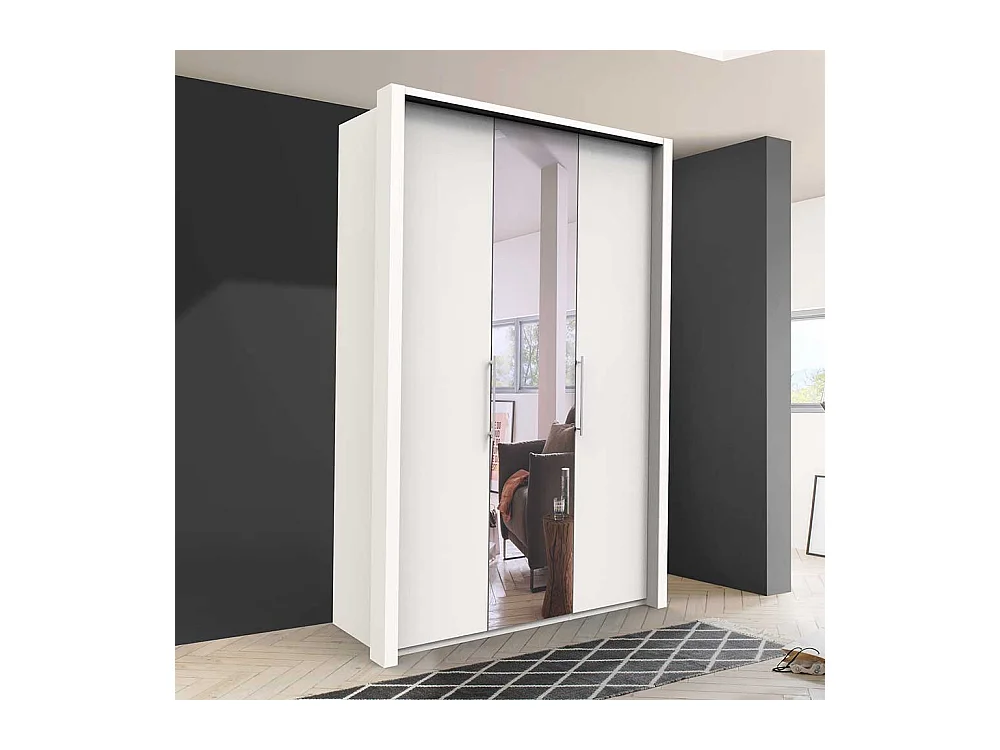 Schlafzimmerkleiderschrank mit Spiegel foliert