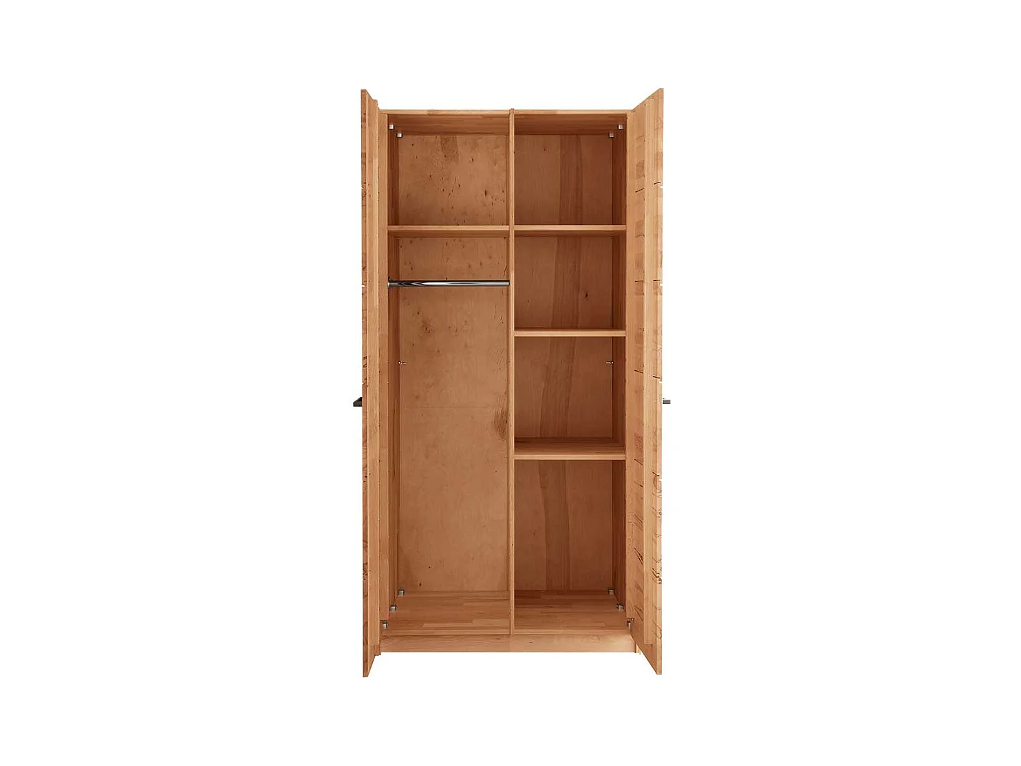 Wildeiche massiv Schrank mit Drehtüren 94 cm breit - 197 cm hoch