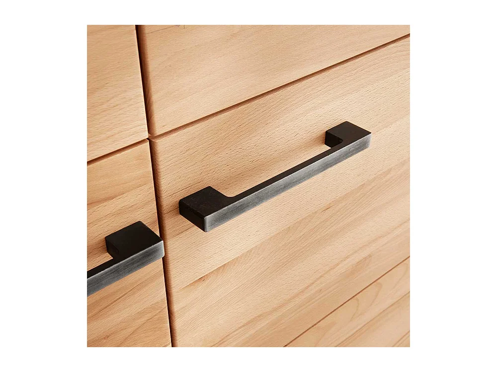 Wildeiche massiv Schrank mit Drehtüren 94 cm breit - 197 cm hoch