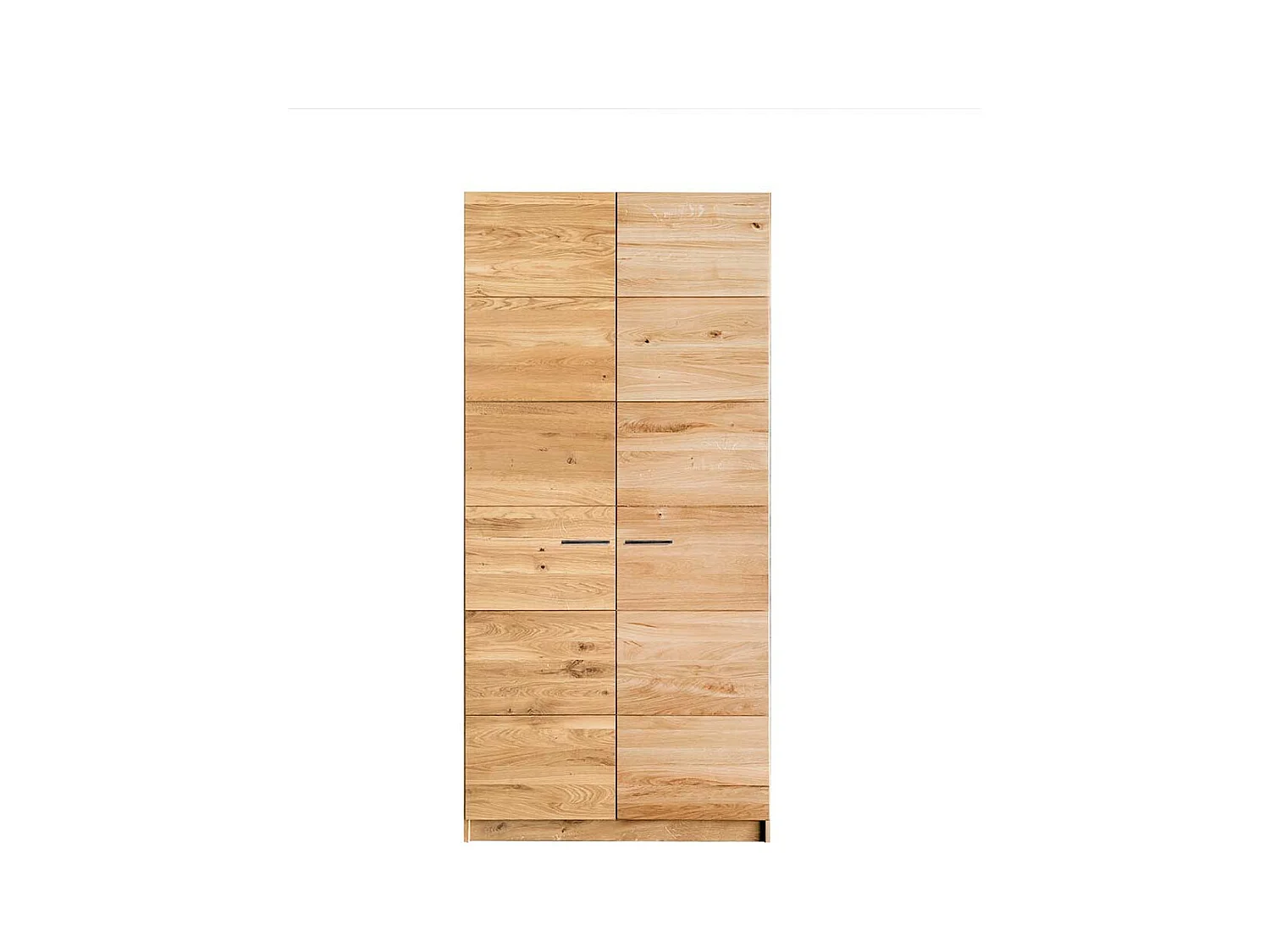 Wildeiche massiv Schrank mit Drehtüren 94 cm breit - 197 cm hoch