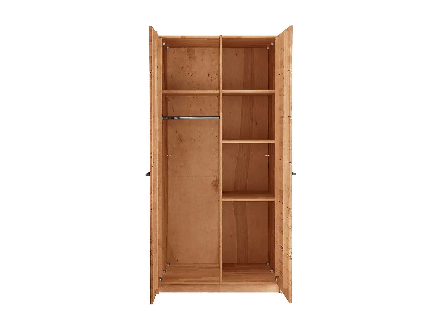 Wildeiche massiv Schrank mit Drehtüren 94 cm breit - 197 cm hoch