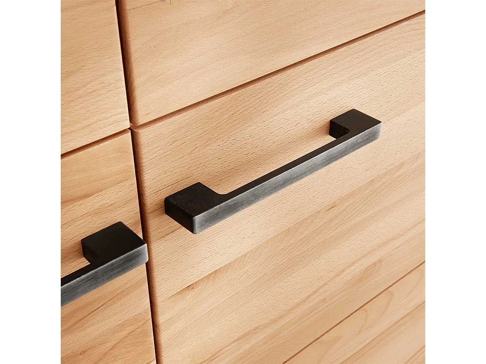 Wildeiche massiv Schrank mit Drehtüren 94 cm breit - 197 cm hoch