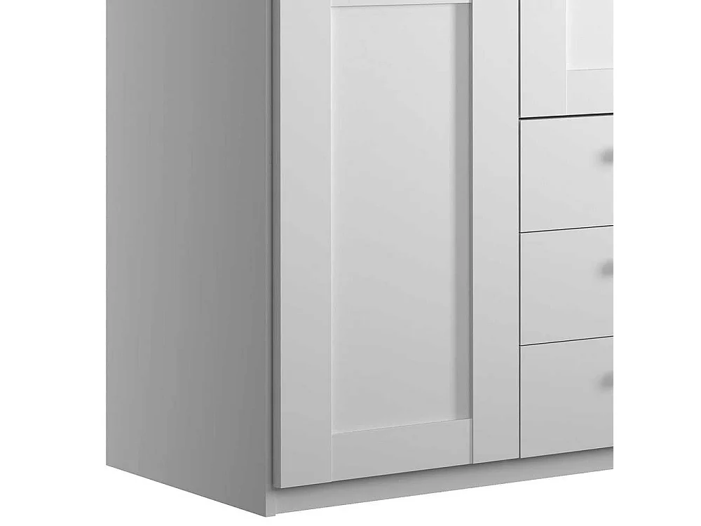 Schlafzimmerkleiderschrank Landhaus in Weiß 150 cm breit