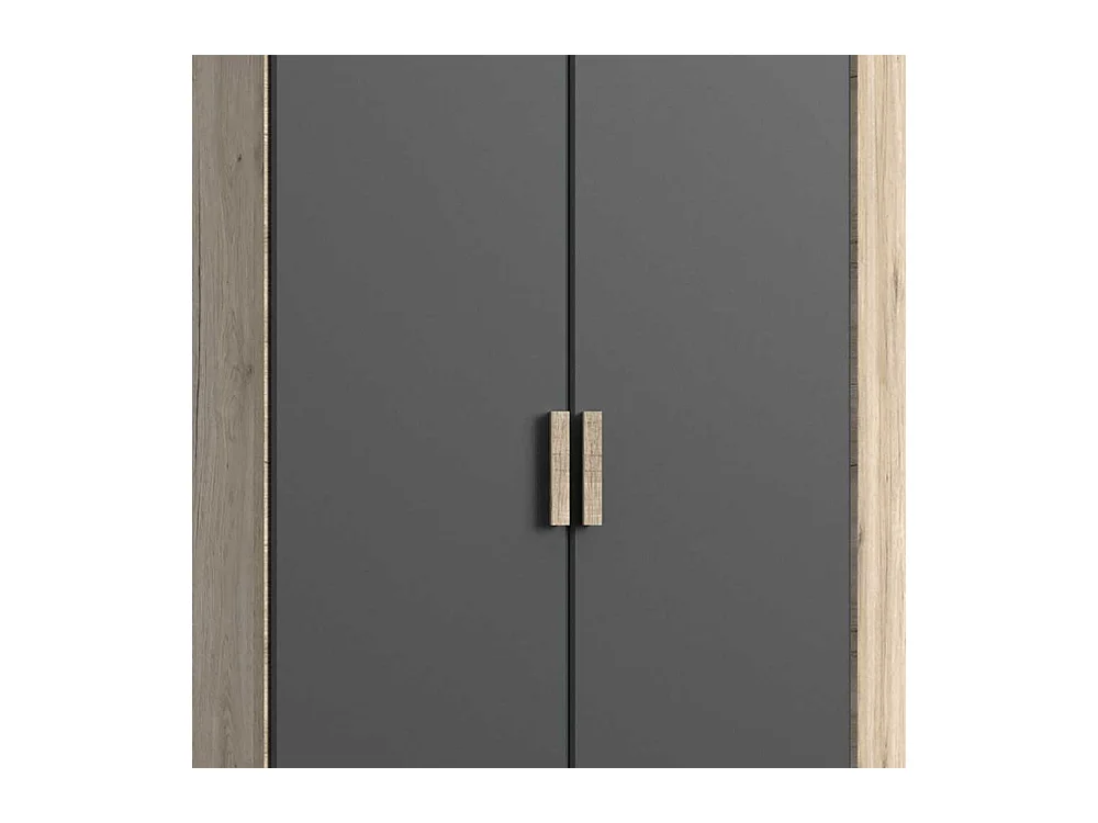 Schlafzimmereckschrank modern in Eiche San Remo Dunkelgrau