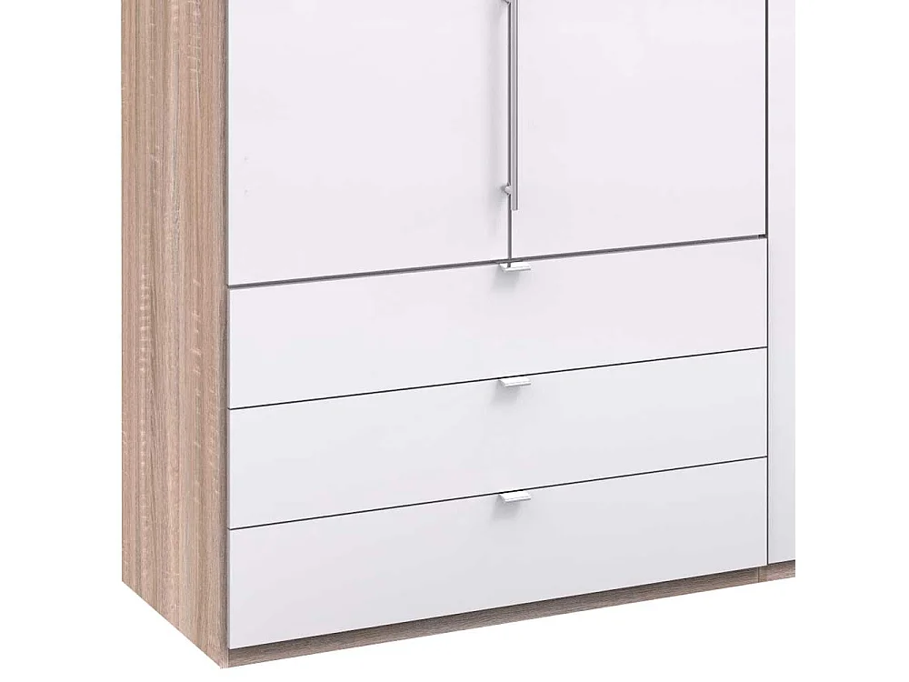 Schlafzimmerkleiderschrank mit Falttüren und Schubladen modern