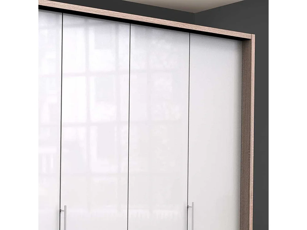 Schlafzimmerkleiderschrank mit Falttüren und Schubladen modern