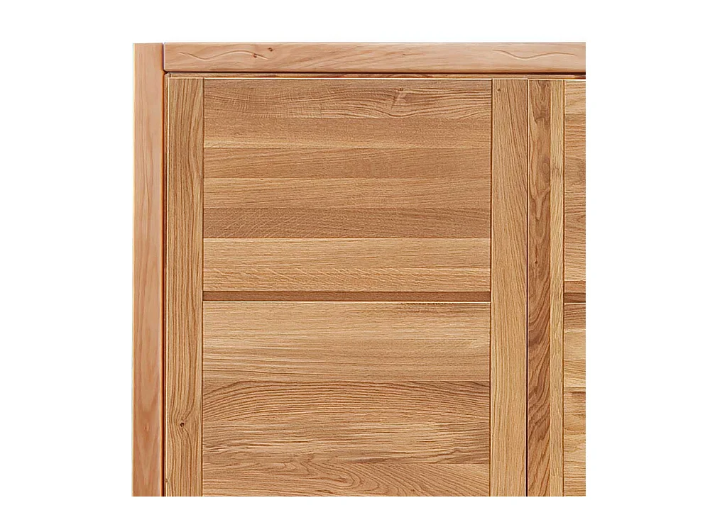 Premium Massivholzschrank aus Wildeiche und Glas 4 Türen